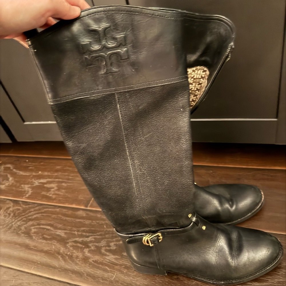 Black Tory Burch Riding Boots Size 8